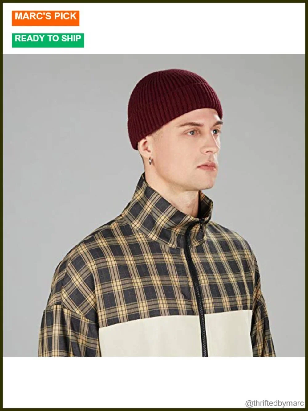 4 Pack Wool Fisherman Beanies Short Watch Caps